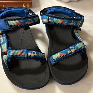 Teva Kids Black and Blue Truck Sandals